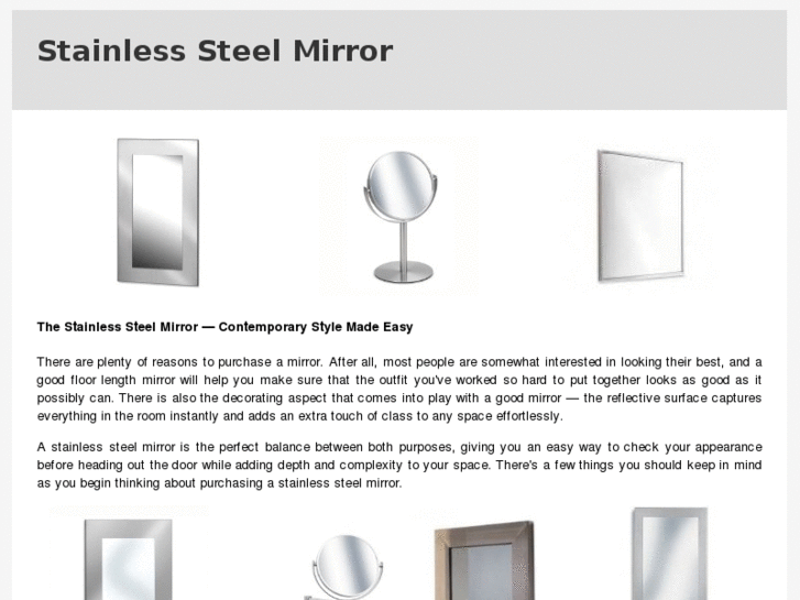 www.stainlesssteelmirror.com