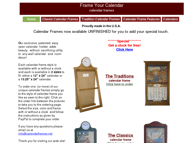 www.calendarframes.net