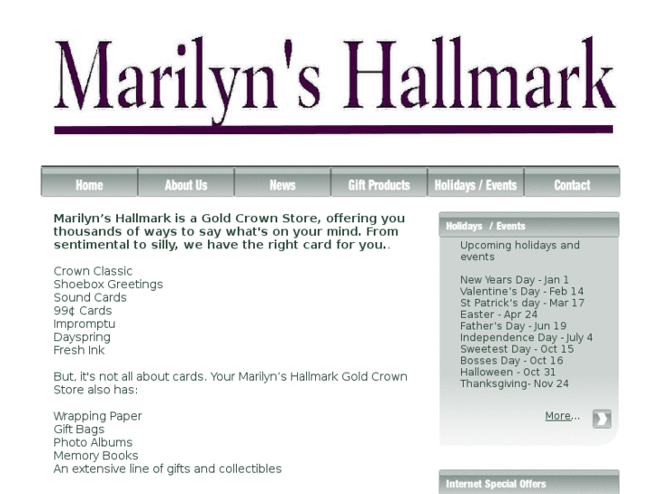 www.marilynshallmarkshop.com