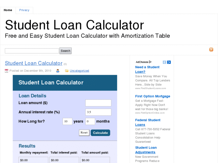 www.student-loan-calculator.org