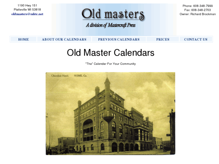 www.oldmasterscalendars.com