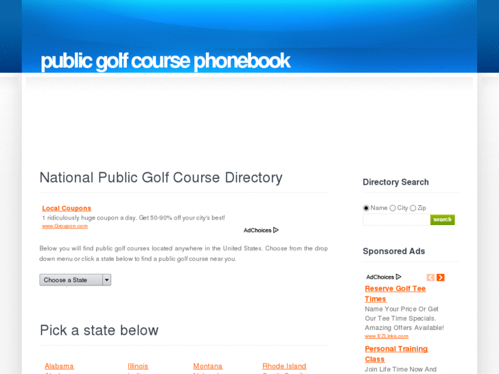 www.publicgolfcoursephonebook.info