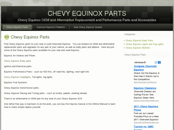 www.chevyequinoxparts.com