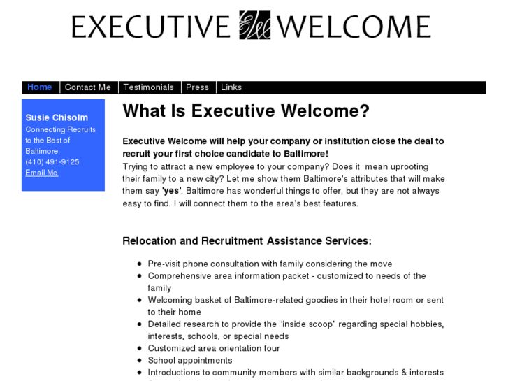 www.executivewelcomebaltimore.com