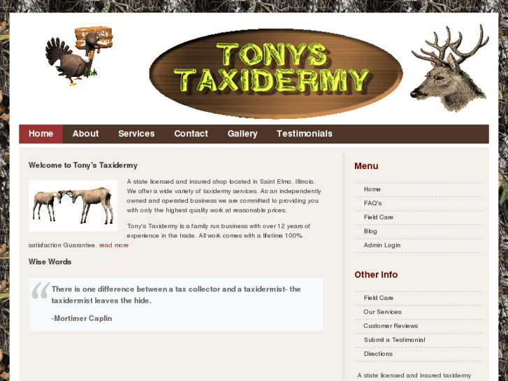 www.tonystaxidermy.com