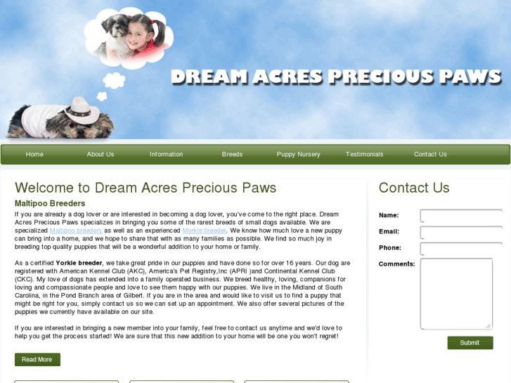 www.dreamacrespreciouspaws.com