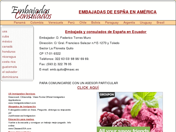 www.embajadaespana.com.ec