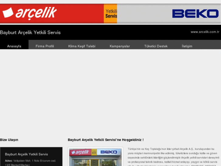 www.bayburtarcelikyetkiliservisi.com