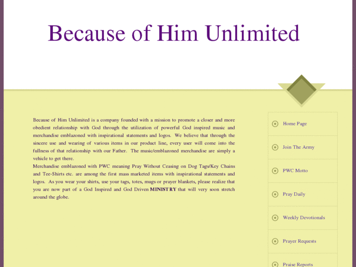 www.becauseofhimunlimited.com