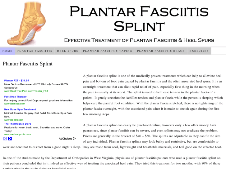 www.plantarfasciitissplint.net