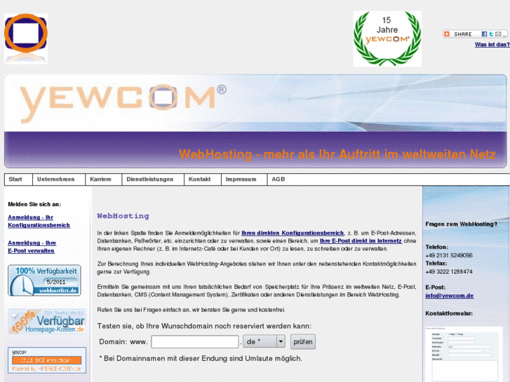 www.yewcom-webhosting.de