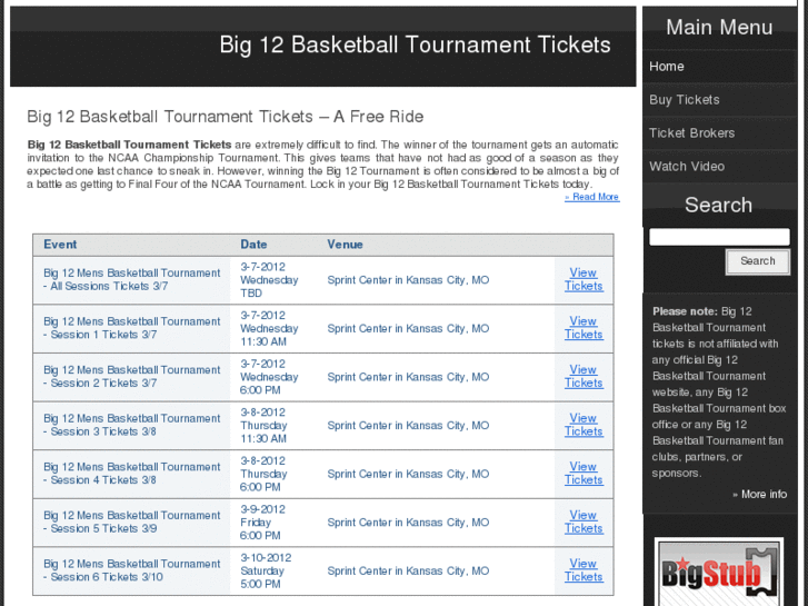 www.big12basketballtournamenttickets.net