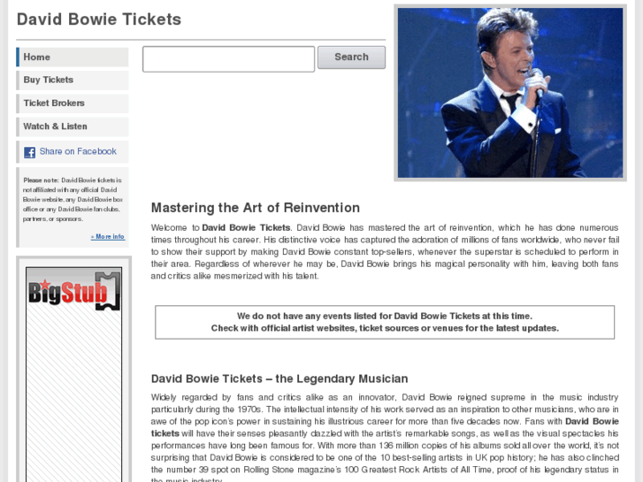 www.davidbowietickets.org