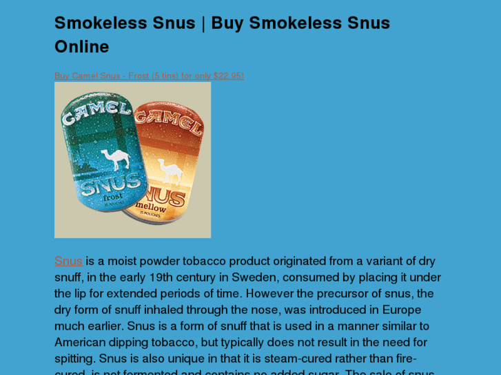 www.snus-smokeless.com