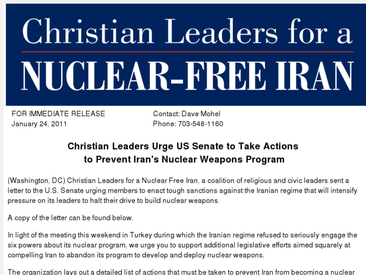 www.christianleadersforanuclearfreeiran.com