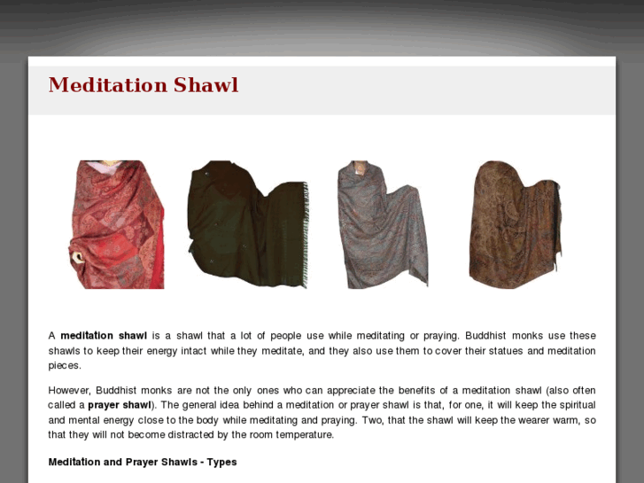 www.meditationshawl.com