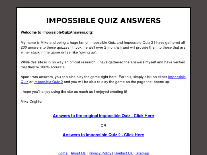 www.impossiblequizanswers.org