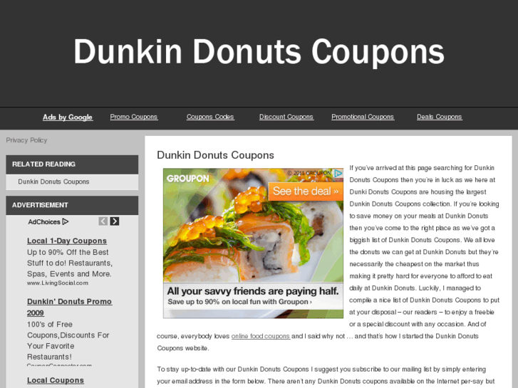 www.dunkindonutscoupons.net