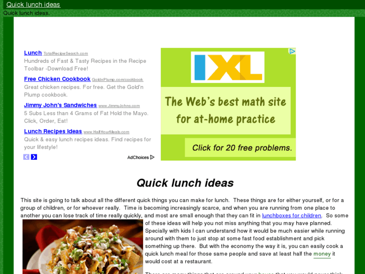 www.quicklunchideas.com