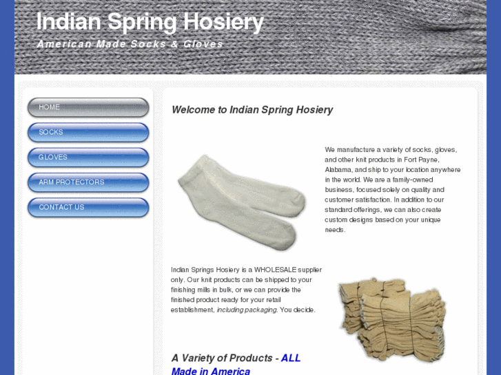 www.indianspringhosiery.com