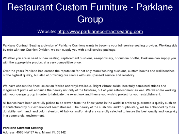 www.restaurantcustomfurniture.com