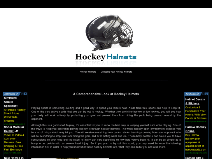 www.hockeyhelmets.org