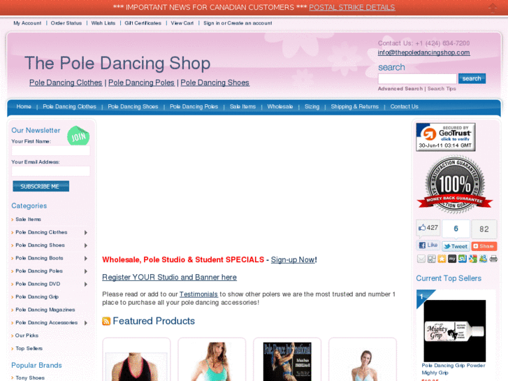 www.thepoledancingshop.com