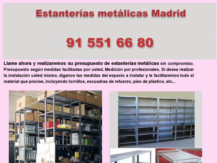 www.estanteriasmadrid.es