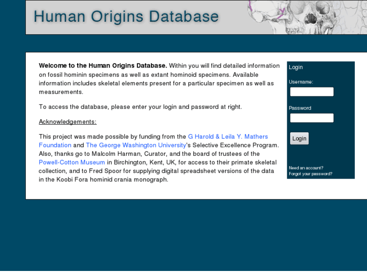 www.humanoriginsdatabase.org