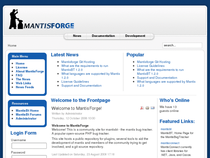 www.mantisforge.org