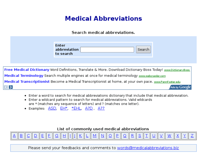 www.medicalabbreviations.biz