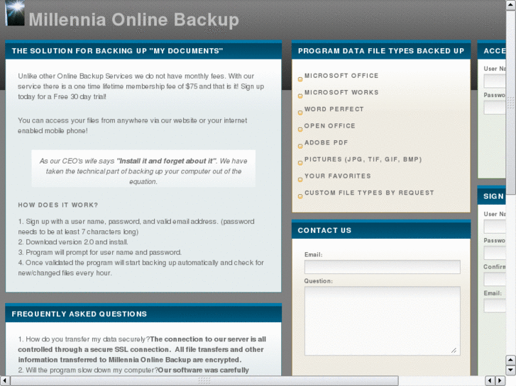 www.millenniaonlinebackup.com