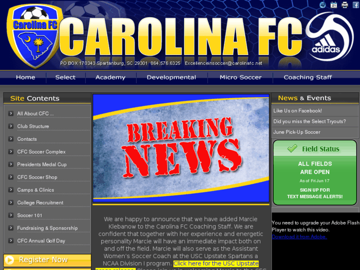 www.carolinafc.net