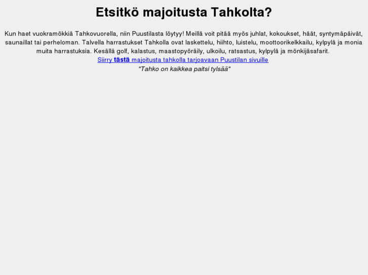 www.tahkomajoitus.com