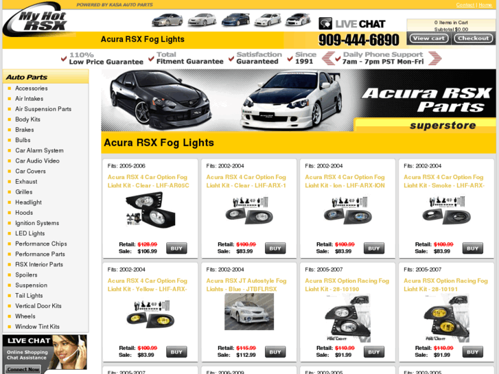 www.acurarsxfoglights.com