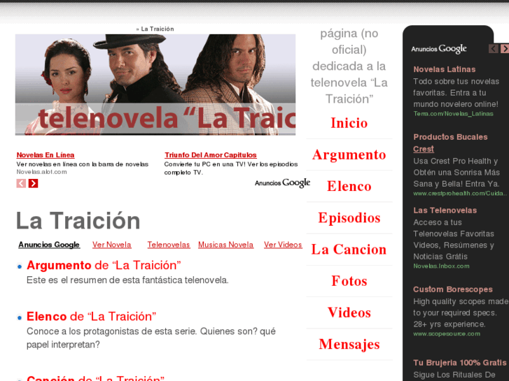 www.telenovelalatraicion.com