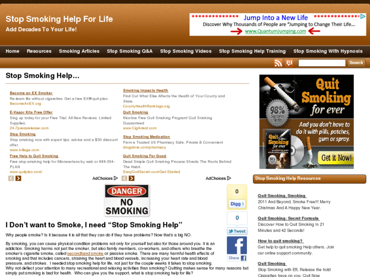 www.stopsmokinghelpforlife.com