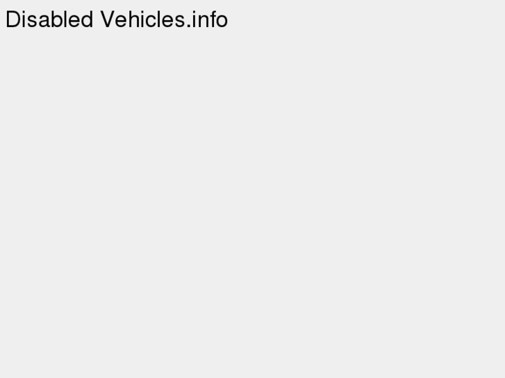 www.disabledvehicles.info