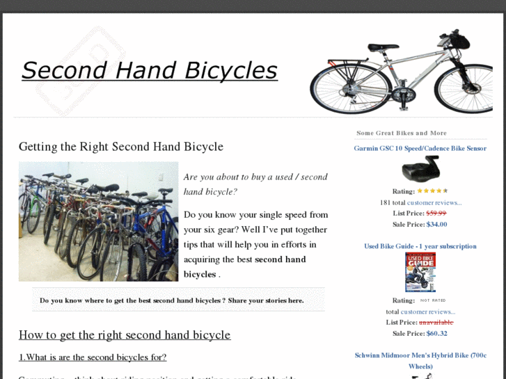 www.secondhandbicycles.net