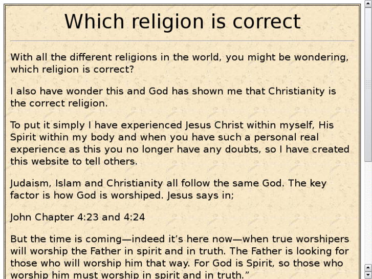 www.whichreligioniscorrect.com