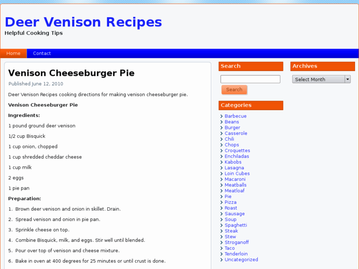 www.deervenisonrecipes.com