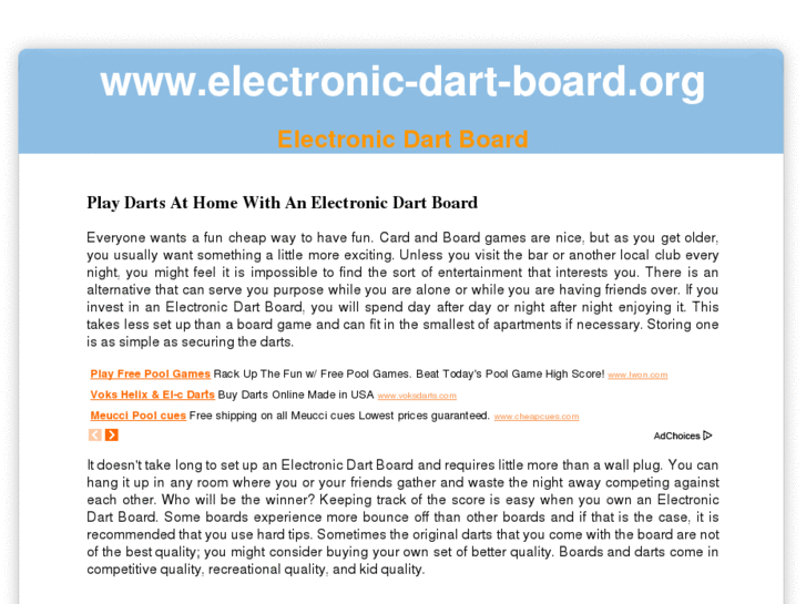 www.electronic-dart-board.org