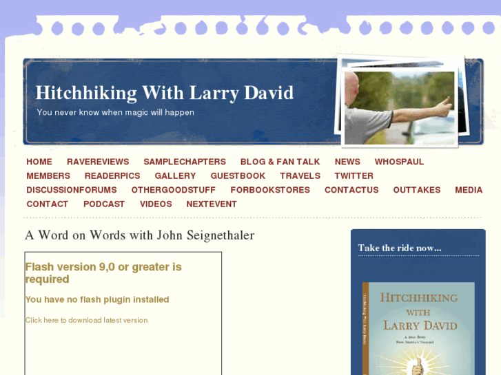 www.hitchhikingwithlarrydavid.com