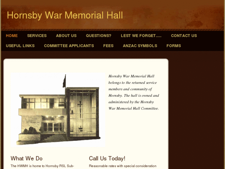 www.hornsbywarmemorialhall.org