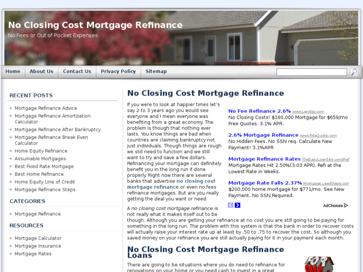 www.noclosingcostmortgagerefinance.org