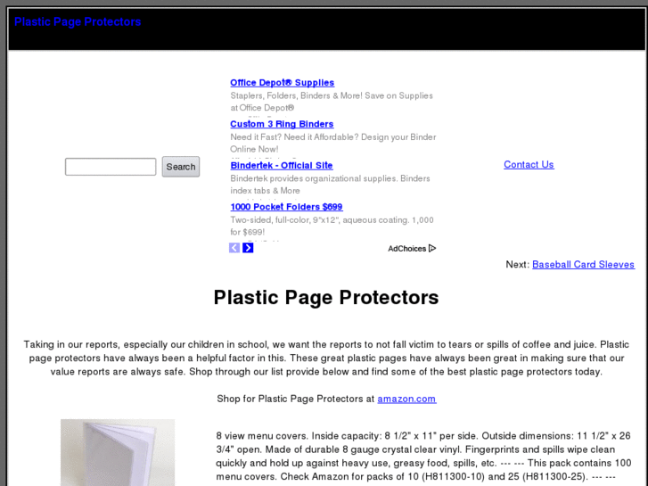 www.plasticpageprotectors.com