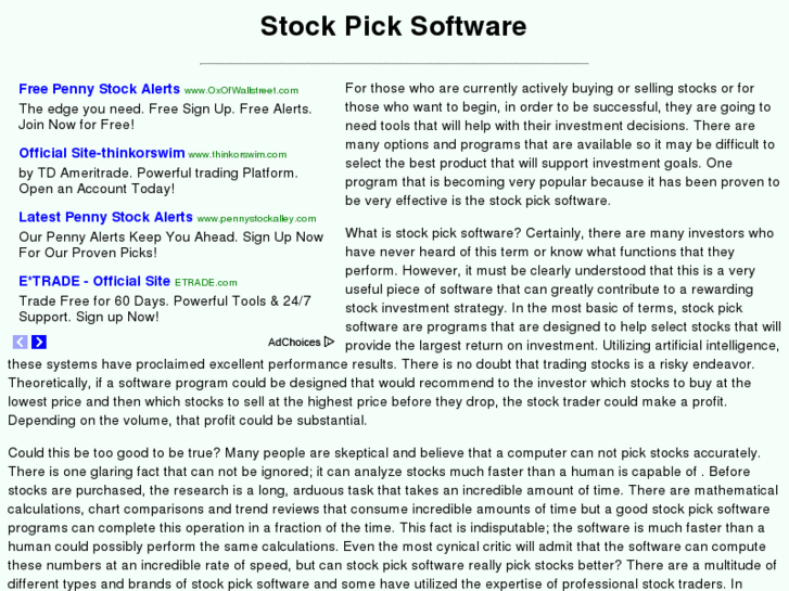 www.stockpicksoftware.net