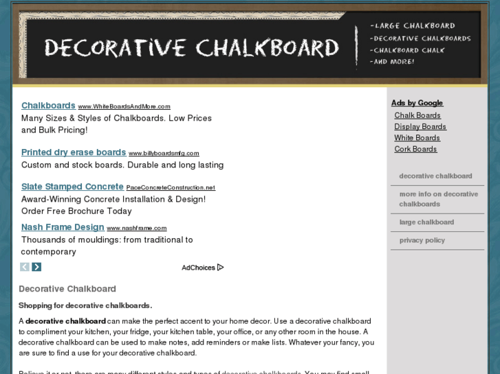 www.decorativechalkboard.net