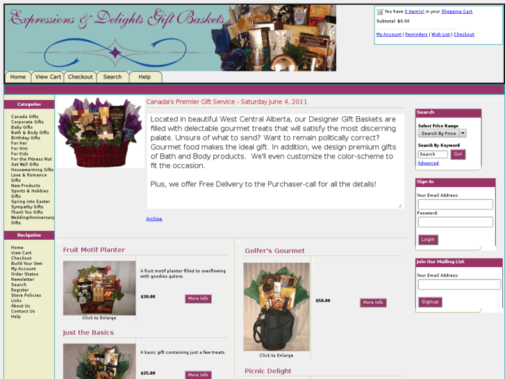 www.expressionsanddelightsgiftbaskets.com