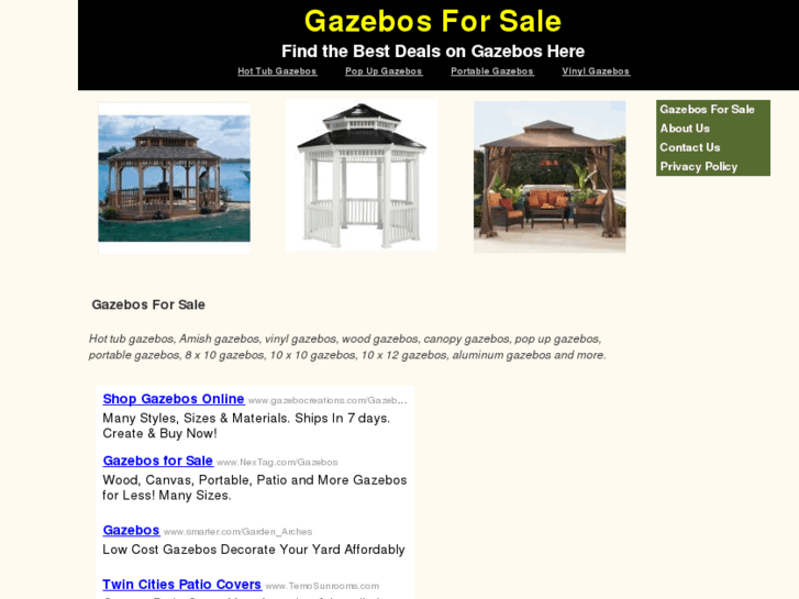 www.gazebosforsalehere.com